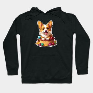 Corgi with Birthday Cake Hoodie